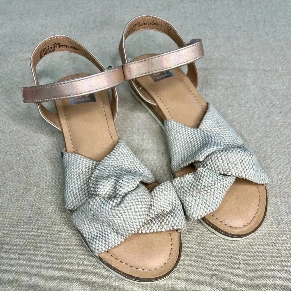 DV by Dolce Vita Girls Davis Woven Sandals Beige Size 4 Casual Strap